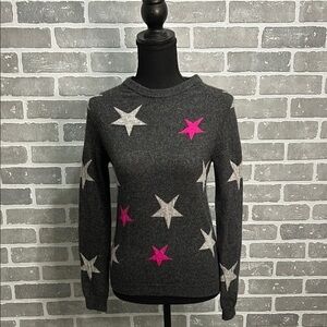 Philosophy | Star Patterned Gray Sweater | 100% Cashmere | Women’s Size XS